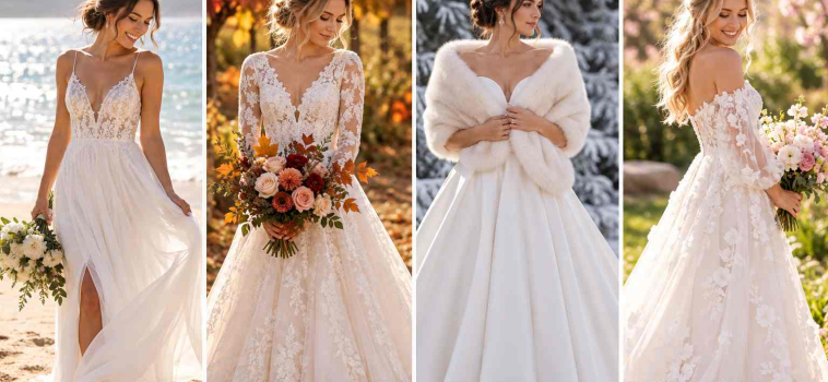How to Choose the Right Wedding Dress for Every Season